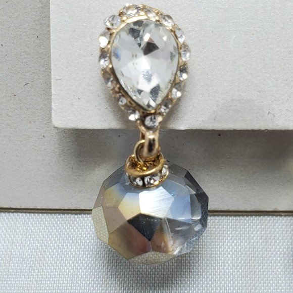 Ali Khan Hematite faceted glass bead with gold and rhinestone pierced … - Picture 4 of 12